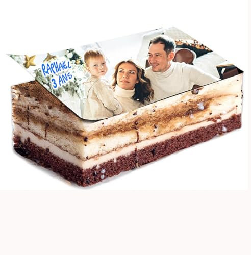 Generic Photo sur gateau Sucre comestible (20 x 27 cm) - Décoration gateau - Blanc - Anniversaire, Communion, Mariage - 1 pièce - 5 gramme