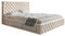 Emporius Doppelbett 140x200 Furis - Polsterbett mit Samtstoff, Schlafzimmerbett 140x200 - Bettkasten, Lattenrost, Design Bett (Beige - Amor Velvet 4302)