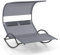 GOPLUS Sonnenliege Doppelliege, Schaukelliege mit Sonnendach & Kopfkissen, doppel Gartenliege ergonomisch bis 300kg belastbar für 2 Personen, Relaxliege Outdoor für Garten Hof Terrasse Pool (Grau)