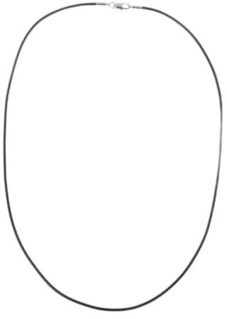 BHFYOB Collar de cadena de cuerda de cuero negro, correa de cordón suave y fina, cierre de mosquetón plateado, regalo de joyería para hombres, mujeres, niñas y niños, 50cm, Cuerda de cera