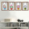 astylishome Wanddeko Wohnzimmer Grüne Pflanze 4 Stück Wandtattoo PVC Grüne Blätter Wandsticker Grünes Blatt Wandbilder Blumen Topfpflanze Wandaufkleber für Küche Büro 0505