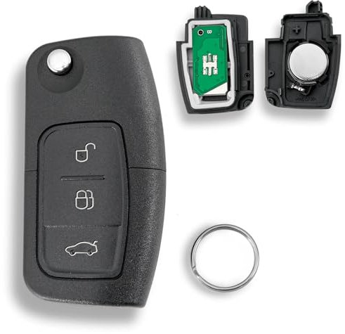 433MHZ 3 Tasten Fernbedienungs Schlüssel Für Ford C Max Schlüssel Für Ford C Max Schlüssel Für Ford Autoschlüssel Für Ford C Max Schlüssel 4D63 Für Ford Autoschlüssel Fiesta mit Schlüsselring