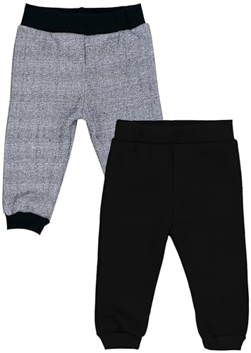 TupTam Pumphose Baby Jungen Winter 2er Pack – Warme Baby Hosen Jungen aus Baumwolle mit Fleece-Innenseite