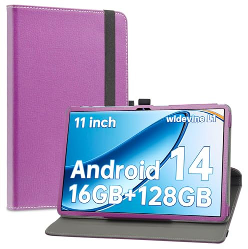 LiuShan Rotary Funda para OUKITEL OT11, Folio Soporte PU Cuero con Funda Caso para OUKITEL OT11 /OUKITEL OT12 Tablet Android Tablet 11 Pulgadas,Purple