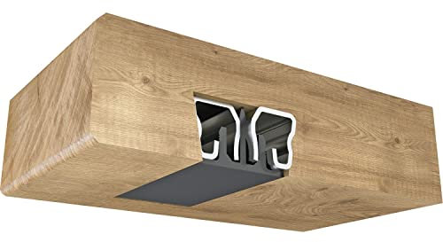 HWS Gratleiste 1850 mm massiver Unterzug für Tischplatten, Tischbeschlag, Unterstützungsunterzug, Verstärkungsprofil, Querverstrebung, Aussteifungsprofil, Nut-Profil