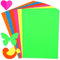Cinvo Neon-Papierbögen, farbige Postertafeln, fluoreszierend, hell, A4, dicker Karton, doppelseitig, farbiges Papier, reflektierend, für Kartenherstellung, Schilder, Party-Dekoration, Bastelarbeiten,