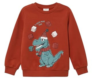 s.Oliver Jungen Kuscheliges Sweatshirt mit X-Mas-Frontprint Sweatshirt