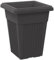 Muddy Hands Plastic Plant Pot Indoor Home Outdoor Garden Tall Square Flower Tree Planter - 40cm Wide - 55cm Tall (1, Black)