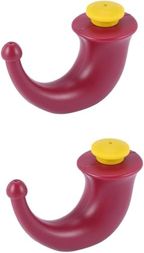 Pot De Yoga Rinçage Nasal Lavage Du Nez Neti Pot De Yoga Pour Le Nez Rrigation Des Sinus Nettoyeur De Corne Rouge (2 Pièces)