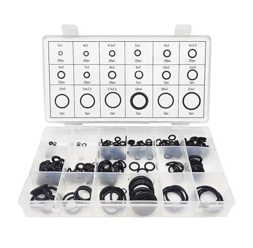 225-800-teiliges Dichtungsset aus Nitrilkautschuk, O-Ringe in verschiedenen Größen, Reparaturset, ölbeständige Dichtung, Kombinationsscheiben-Set(770pcs with Tools)