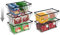 Fesatccoz Pack of 5 Chest Freezer Baskets Organiser Containers 37 x 18 x 15 cm Stackable Freezer Storage Baskets with Handles
