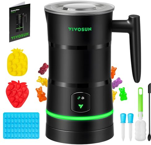 VIVOSUN Macchina per la produzione di caramelle, a mani libere, miscelatore commestibile con infusione di olio con doppio rotore, pentola in acciaio inossidabile per uso alimentare e stampi in
