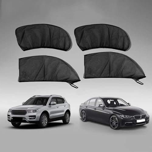 WpecM Sonnenschutz Auto Für Nissan Micra 2010-2016, Uv-Schutz Auto-Sonnenschutz, Atmungsaktive Auto Sonnenschutz, Dehnbar Auto Fenster Sonnenschutz SchüTzt Mitfahrer,2X Front+2X Rear