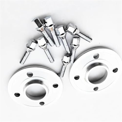 DQRG entretoises de Roue 2 entretoises moyeu Roue 25mm 1 Pouce 4 x 108mm CB = 65,1 mm avec boulons Coniques 12 x 1,25 pour Peugeot 208 308 408 301 207 307 206 Roue Entretoise avec Boulon
