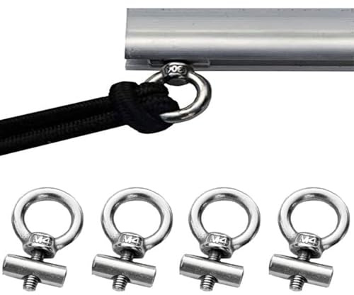 4Pcs Awning Rail Stoppers, M4 x 12mm Stainless Steel 6mm Diameter, 304 Stainless Steel Awnings End Stops for Caravan, Universal Fit for Campervan