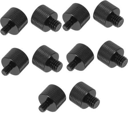 WHAMVOX 10PCS Mini Microphone Stand Screw Adapter Thread Converter for Mic Tripod Mounts Precision Engineered Mic Stand Adapter Nuts for Studio Stage Podcast Use