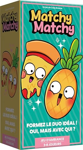 Asmodee Matchy Matchy – Cocktail Games – lustiges Gesellschaftsspiel – Party Game Familie und Freunde – ab 10 Jahren – 3 bis 8 Spieler – 30 Minuten – französische Version