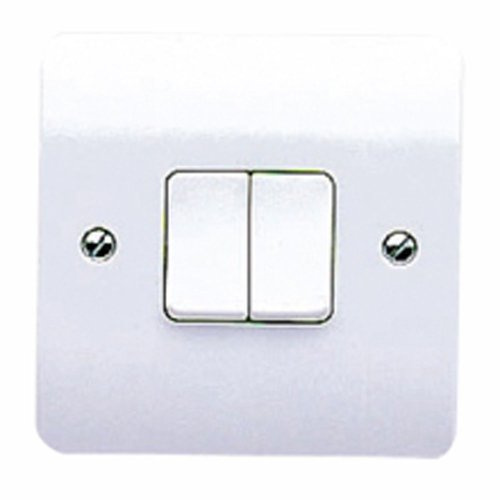 MK 2 Gang Double Lightswitch Two Way Single Pole