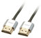 LINDY - HDMI-Kabel 2.0 CROMO Slim High Speed 1 Meter mit Ethernet, Slimline-Design, 4K@60Hz HDMI 2.0 18G 3D 1080p HDCP 2.2 HDR ARC CEC, ATC-getestet, TV OLED, Monitor, Xbox PS4 PS5 Blu-Ray Soundbar, Schwarz