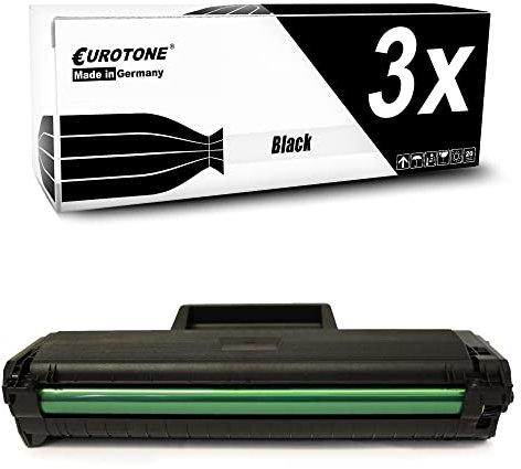 Eurotone 3X Toner Cartridges kompatibel für Samsung SCX 3000 3200 3205, MLT-D1042S, Druckerpatronen
