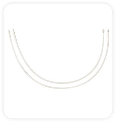 Telliswelt Pack of 2 Bra Underwire Replacement Underwire for Various Sizes Metal Coated Size Underwire 29.3 x 17 cm, White