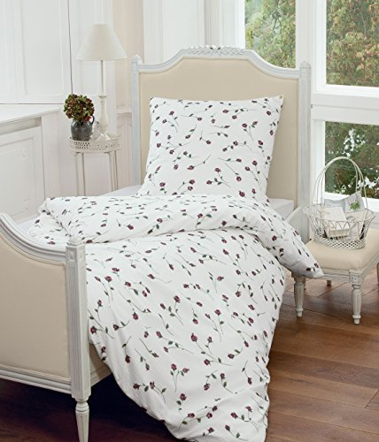 Janine Design Seersucker Bettwäsche Tango rosa 1 Bettbezug 200 x 220 cm + 2 Kissenbezüge 80 x 80 cm