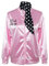 Nofonda Ladies Giacca in raso Giubbotto rosa con sciarpa in polka dot 1950s Costume Lady Giacche donne Pink per feste mascherate Halloween