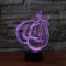 3D Optical Illusion Lampe LED Nachtlichter,KINGCOO Verstellbar 7 Farben LED Schreibtischlampen Acryl Licht Berührungsschalter Visual Atmosphäre Tischlampe,Geschenk für Weihnachten(Boxhandschuhe)