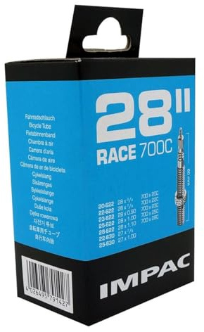 Impac SV28 Fahrradschlauch, Unisex, ITT012, Schwarz, 700 x 25c-Inch