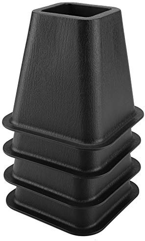 Cocoarm Möbelerhöher Tischerhöhung Betterhöhung 15cm 4 Stück Bed Riser Möbelerhöhung Sofa Tischerhöher Elefantenfuß für Bett Tischbeine Möbel Füße (Schwarz)