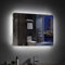 LISA 70 x 50 cm LED Badspiegel mit Beleuchtung IP44 Rechteckig Voller Spiegel Modern Badezimmer Wandspiegel Antibeschlage Lichtspiegel mit Touchschalter