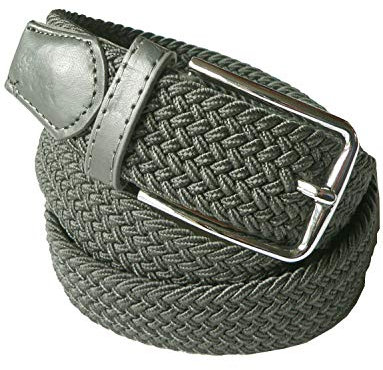 LisaModa Unisex Stretch Flechtgürtel in vielen Farben (Olive, 110-130)