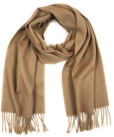 Hickey Freeman Solider Schal aus 100 % Kaschmir für Herren, ultraweiche Herren-Winterschals, 183,9 x 30,5 cm, CAMEL, Einheitsgröße