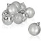 com-four® 9X Weihnachtskugel - Christbaumkugeln aus bruchsicherem Kunststoff für Weihnachten - Baumschmuck für den Christbaum - Christbaumschmuck Ø 6 cm (silberfarben)