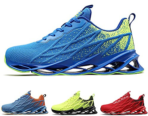 Sneaker Herren Damen Laufschuhe Straßenlaufschuhe Outdoor Atmungsaktive Fitness Turnschuhe Bluegreen 40 EU