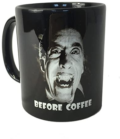 Wild Star Hearts Dracula Before Coffee, Gothic Home Office Reusable Dishwasher Safe Coffee Cup, Hot Cold Drinks, 11oz