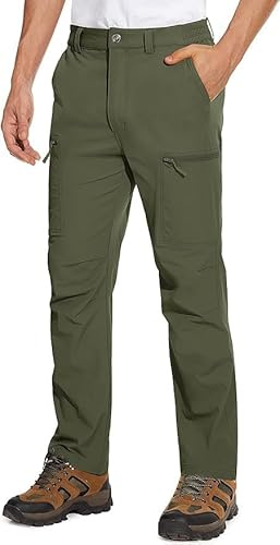 MAGCOMSEN Men's Outdoor Cargo Trousers Climbing Bottoms Quick Dry Tactical Trousers with Zip Pockets