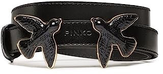 Pinko Love Berry Evolution H2 Belt V Cintura, Z99b_Nero Limousine_Black Block Color, M Donna
