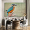 MuchoWow Glasbild Glasfoto Wandbild Bilder Deko 150x100 cm Vogel - Eisvogel - Zweig