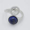 Damenringe, Silberner Baum des Lebens, durchbrochene Gravur, verstellbare Ringe, kreisförmiger Lapislazuli, offene Ringe, Reiki-Edelsteine, Schmuck für Frauen, Mädchen, Hochzeit, Schmuck, Geschenk