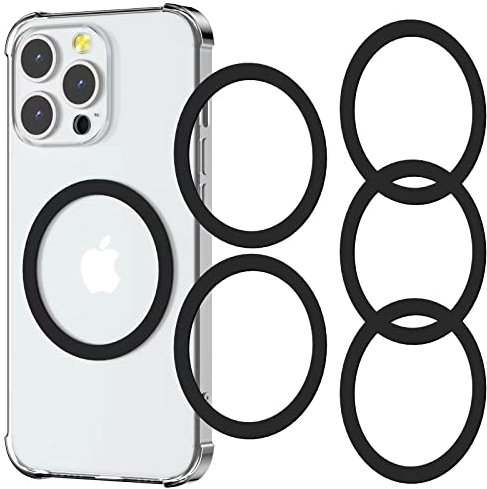 KOOPAO Magsafe Ring Sticker 6PCS, Mag Safe Metal Ring Sticker Compatible with iPhone 15/14/13/12/11 Plus/Pro/Max/Mini Galaxy 8/9/10/20,Car Mount Mag Safe Accessories