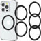 Magsafe Ringaufkleber 6 Stück, KOOPAO Metallringaufkleber kompatibel mit iPhone 14/13/12/11 Plus/Pro/Max/Mini Galaxy 8/9/10/20, Autohalterung Mag Safe Accessories Card Wallet/Battery Packung
