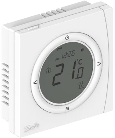 Danfoss - Thermostat d'ambiance - TP 5001M V2, thermostat digital programmable, mode 5j+2j, sortie relais inverseur, alimentation 230V CA -