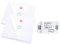 proAMEDEN Interruttore a parete touch, senza fili, pannello in vetro, 10A, funziona con app Tuya/Smart Life, compatibile con ALexa, Google Assistant (2/un-1*GangWS+1/un controller White 1KT).
