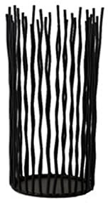 Candle Stands Metal Iron Willow Pillar Candle Holder, Modern Black Dining Table Centerpiece, for Indoor & Outdoor Decor, Wedding, Home, Living Room Dining Room Candlestick Holder for Candlelight Dinne