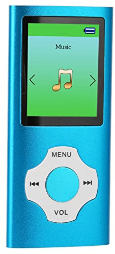 Mini Lettore MP3, Lettori Musicali MP3 con Auricolare Radio FM, Lettore HiFi Portatile con Registratore Vocale Visualizzazione Foto E Book per Bambini Studenti Sport Corsa (Cielo