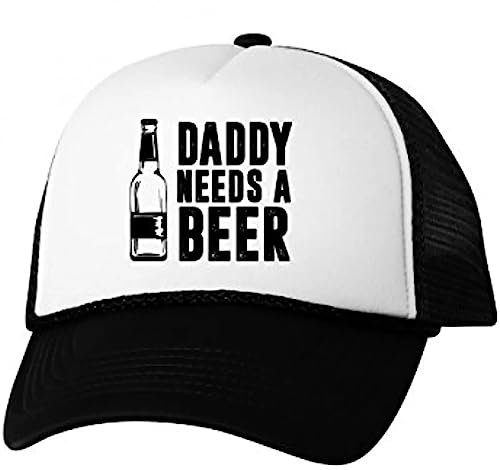 Baseballkappe Hiphop-Sonnenhut Daddy Needs A Beer Trucker-Mütze lustige Bier-Vatergeschenke Vatertagshüte Hüte für Männer Snapback-Cap Vier Jahreszeiten lässige Snapback Geburtstagsgeschenke