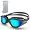 OMID Swim Goggles, P2 Polarized 【Patent & Upgrade】 Anti-Fog Anti-UV No Leakage Swimming Goggles for Adult Men Women Youth (Polarized-Allblack-Gold)