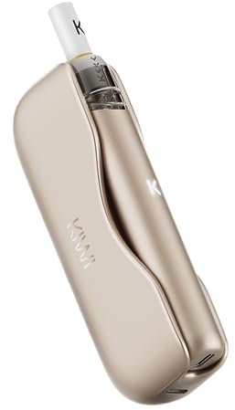 KIWI 2 Starter Kit, Nuova Sigaretta Elettronica KIWI 2, 400mAh, Powerbank 1800 mAh, 1.8 ml, senza nicotina, no E-Liquid (Gold Rose)