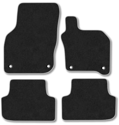 Audi A3 (2020+) [Mild Hybrid] Carpet Car Mats | Grey Edge Trim Tailored Fit Floor Mats Full Coverage Protection Accessories Easy Clean Anti Slip Made in the UK